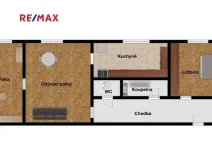 Pronájem bytu 3+1, Praha - Vinohrady, Pod Rapidem, 59 m2