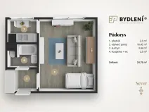 Prodej bytu 1+1, Hrob, Rybniční, 27 m2