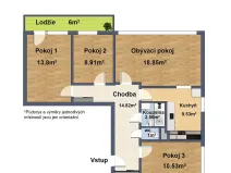 Prodej bytu 4+1, Kladno, Čs. armády, 92 m2