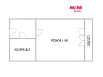 Prodej bytu 1+kk, Litvínov, Mostecká, 21 m2