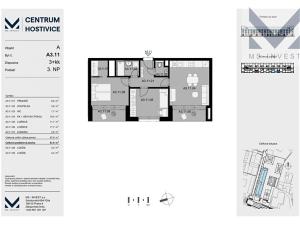 Prodej bytu 3+kk, Hostivice, Čsl. armády, 62 m2