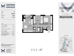 Prodej bytu 3+kk, Hostivice, Čsl. armády, 72 m2