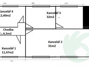 Pronájem kanceláře, Mělník, Pražská, 32 m2