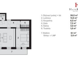 Prodej bytu 2+kk, Hýskov, Nad Sokolovnou, 62 m2