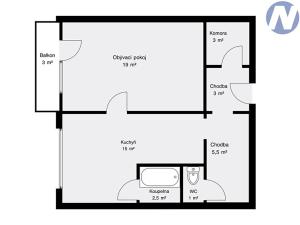 Prodej bytu 1+1, Písek, Otavská, 52 m2