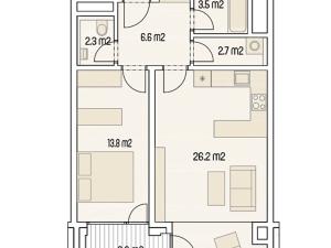 Prodej bytu 2+kk, Brno, Střední, 59 m2