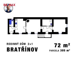 Prodej rodinného domu, Bratřínov, 72 m2