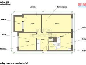 Pronájem bytu 3+1, Chodová Planá, sídliště Lučina, 68 m2