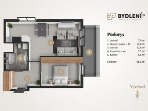 Prodej bytu 2+kk, Teplice, Novoveská, 43 m2