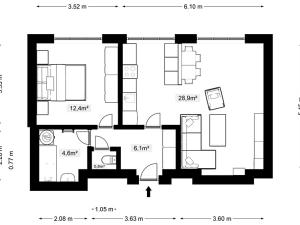 Prodej bytu 2+kk, Praha - Libeň, V Holešovičkách, 53 m2