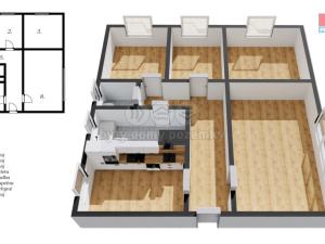 Prodej bytu 4+1, Jílové u Prahy, Komenského, 86 m2