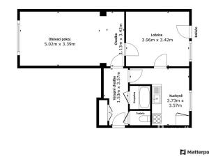 Prodej bytu 2+1, Litvínov - Horní Litvínov, Ukrajinská, 54 m2