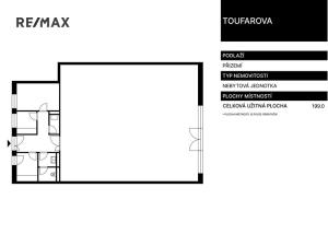 Pronájem obchodního prostoru, Praha - Stodůlky, Toufarova, 199 m2