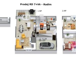 Prodej rodinného domu, Radim, 300 m2