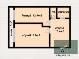 Prodej bytu 2+kk, Praha - Řepy, Makovského, 49 m2