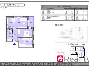 Prodej bytu 3+kk, Pohořelice, Znojemská, 64 m2