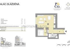 Prodej bytu 2+kk, Praha - Nové Město, Dlážděná, 63 m2