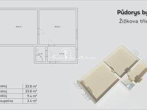 Prodej bytu 2+1, České Budějovice, Žižkova tř., 81 m2