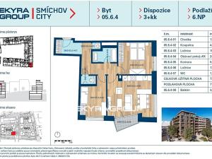 Prodej bytu 3+kk, Praha - Smíchov, Šiklové, 72 m2