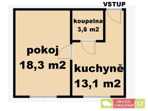 Pronájem bytu 1+1, Říčany, 17. listopadu, 35 m2