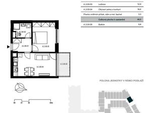 Prodej bytu 2+kk, Brno, třída Generála Píky, 44 m2