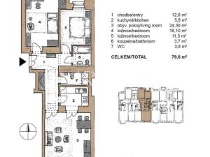 Prodej bytu 3+kk, Praha - Staré Město, Bílkova, 80 m2