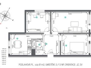 Prodej bytu 3+1, Hradec Králové - Nový Hradec Králové, třída Edvarda Beneše, 83 m2