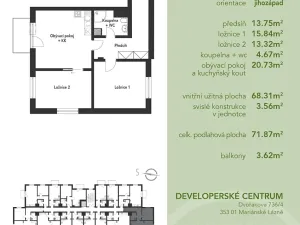 Prodej bytu 3+kk, Mariánské Lázně, Chebská, 72 m2