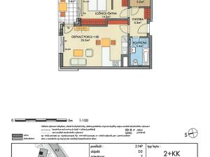 Pronájem bytu 2+kk, Praha - Ruzyně, Huppnerova, 55 m2