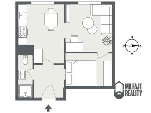 Pronájem bytu 2+1, Kamenický Šenov, Pískovec I, 39 m2