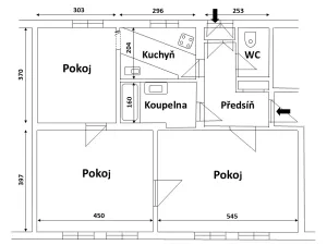 Pronájem bytu 3+1, Hradec Králové, Náhon, 71 m2