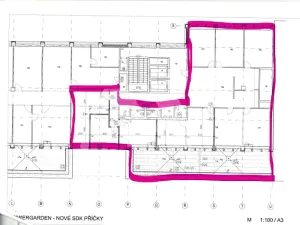 Pronájem kanceláře, Praha - Karlín, Rohanské nábřeží, 280 m2