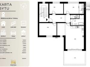 Prodej bytu 4+kk, Brno, Rolencova, 133 m2