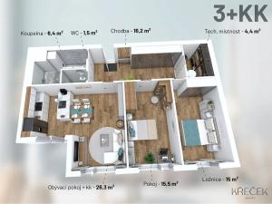 Pronájem bytu 3+kk, Třebíč, Okružní, 85 m2