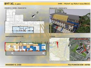 Prodej bytu 3+kk, Cheb, Hradební, 76 m2