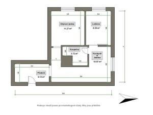 Pronájem bytu 2+1, Vsetín, Jiráskova, 57 m2