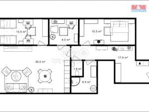 Pronájem bytu 4+kk, Sulice - Želivec, Rovná, 101 m2