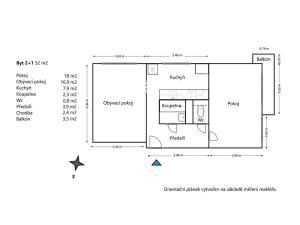 Pronájem bytu 2+1, Brno, Grohova, 52 m2