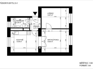 Pronájem bytu 2+1, Bílina, Sídliště SHD, 49 m2