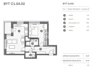 Pronájem bytu 2+kk, Praha - Vysočany, Střídavá, 53 m2