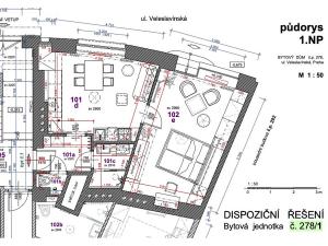 Prodej bytu 2+kk, Praha - Veleslavín, Veleslavínská, 54 m2