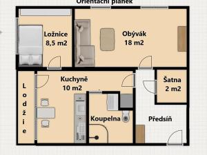 Prodej bytu 2+1, Děčín, Za Bažantnicí, 48 m2