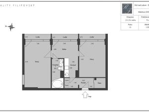 Pronájem bytu 2+1, Ústí nad Labem, Malátova, 70 m2