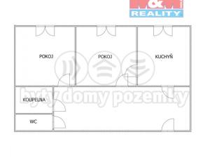 Prodej bytu 2+1, Most, W. A. Mozarta, 58 m2