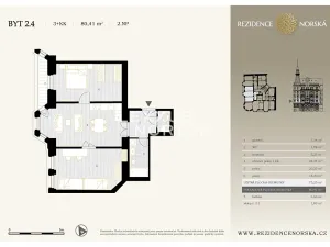 Prodej bytu 3+kk, Praha - Vršovice, Norská, 72 m2