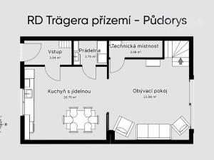 Pronájem rodinného domu, České Budějovice, A. Trägera, 132 m2