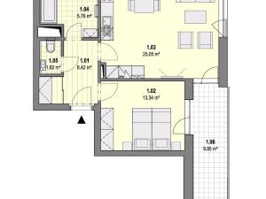 Pronájem bytu 2+kk, Ostrava - Moravská Ostrava, náměstí Biskupa Bruna, 52 m2