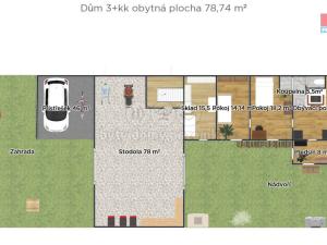 Prodej rodinného domu, Dymokury, Velký průhon, 78 m2