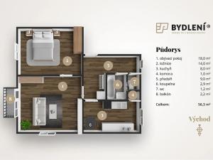 Prodej bytu 2+1, Teplice, Svojsíkova, 56 m2