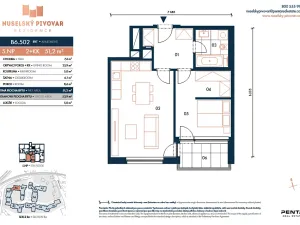 Pronájem bytu 2+kk, Praha - Nusle, Závišova, 54 m2